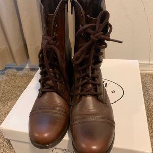 Steve Madden Troopa Leather Boots